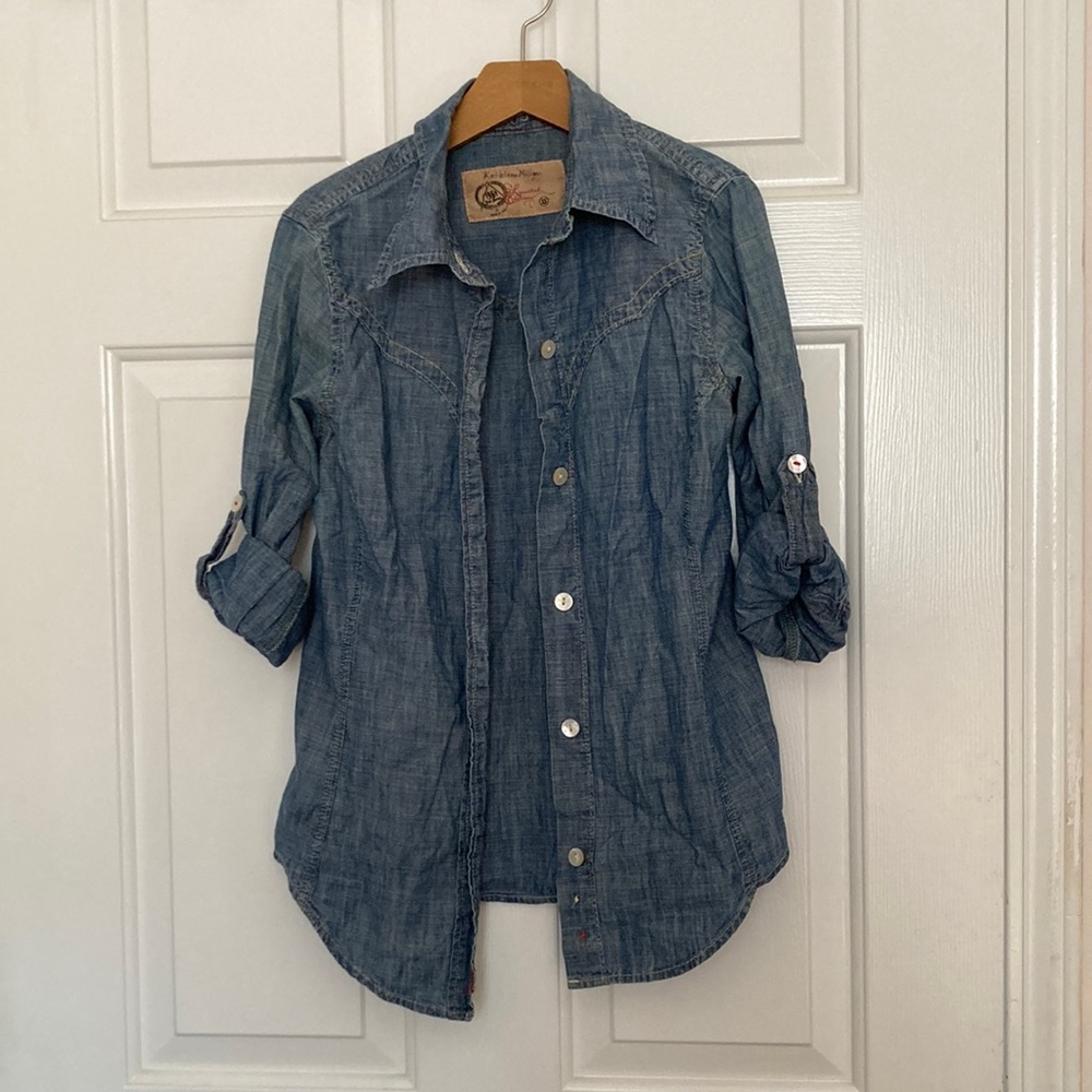 Women’s denim button up